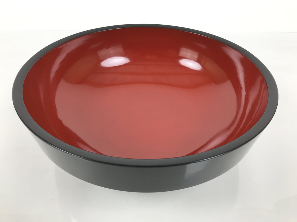 Japanese Lacquer Wooden Kashiki Snack Bowl Vtg Kashibachi Thick Black Red L608