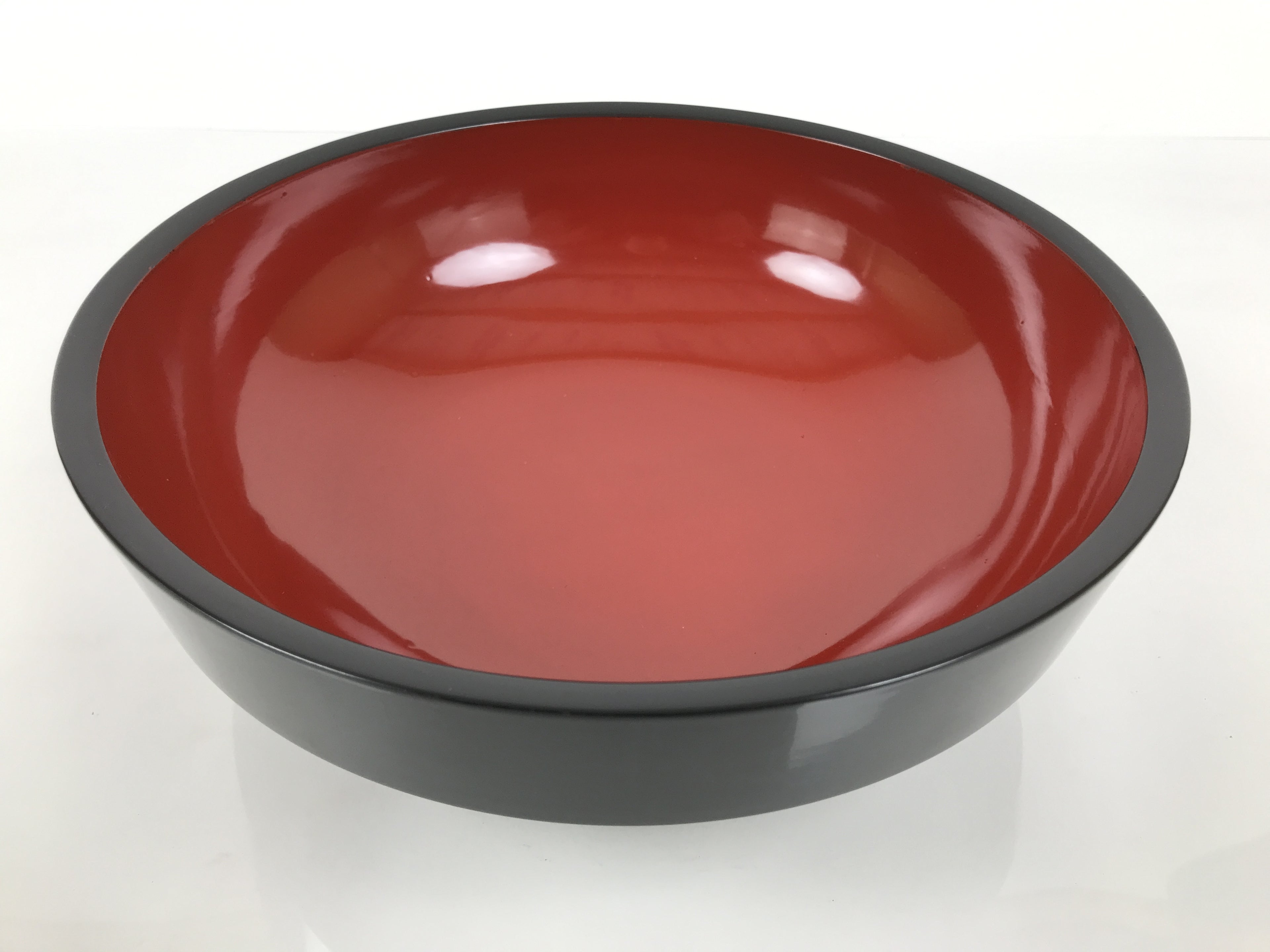 Japanese Lacquer Wooden Kashiki Snack Bowl Vtg Kashibachi Thick Black Red L608