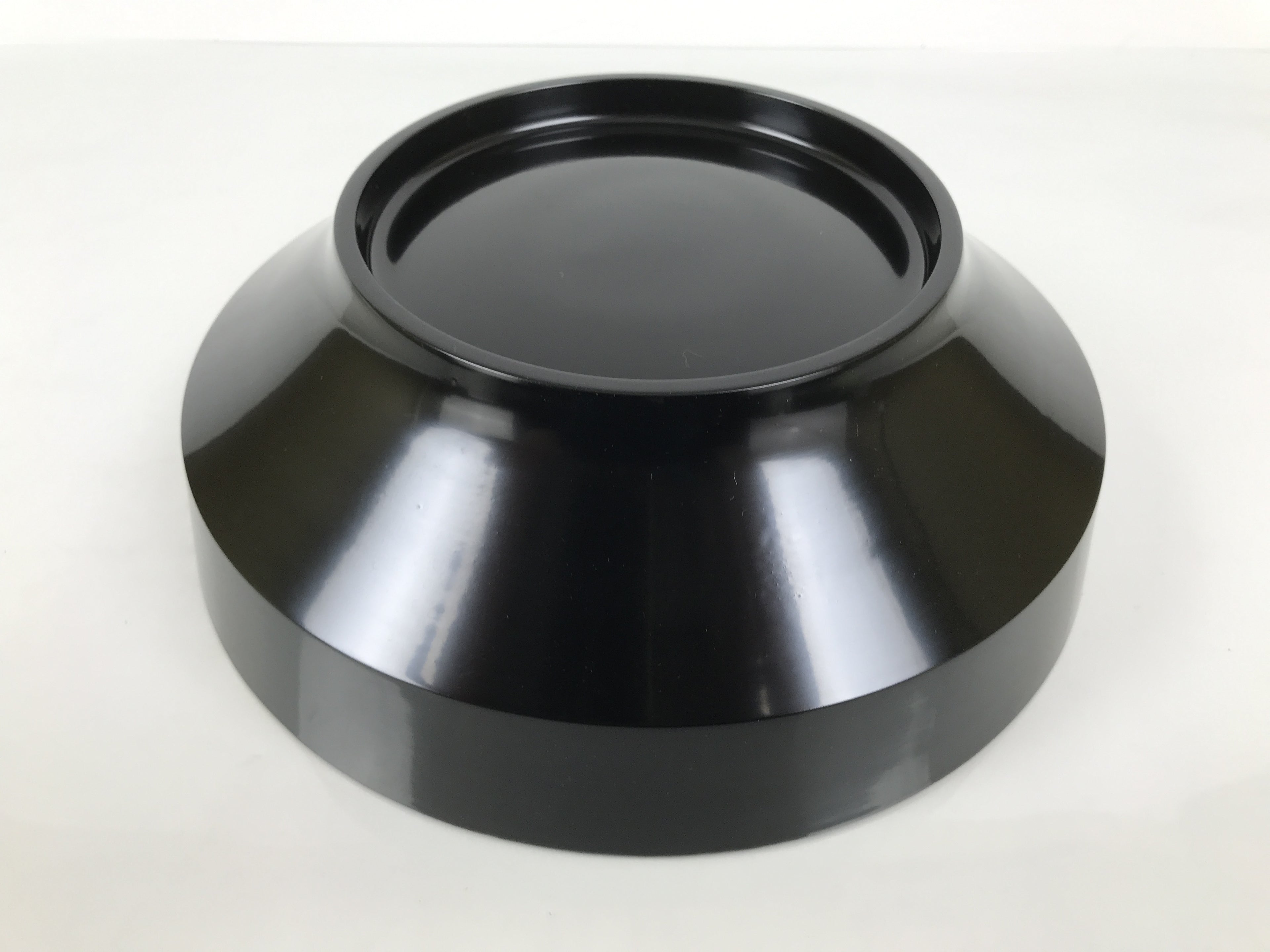 Japanese Lacquer Wooden Kashiki Snack Bowl Vtg Kashibachi Thick Black Red L608