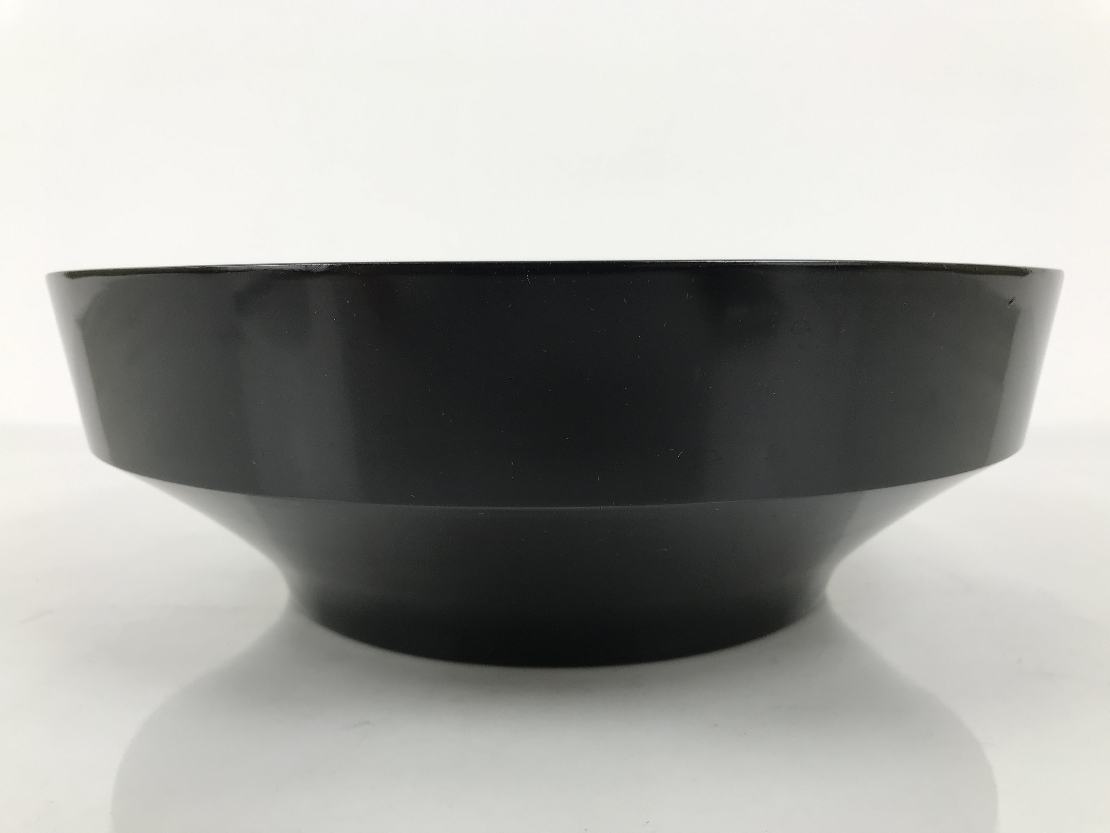 Japanese Lacquer Wooden Kashiki Snack Bowl Vtg Kashibachi Thick Black Red L608