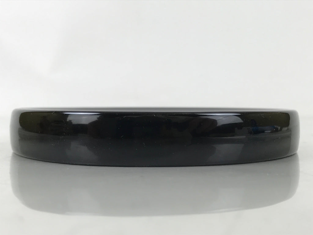 Japanese Lacquer Wooden Snack Plate Vtg Honjo-Nuri Black Tea Ceremony LWB109