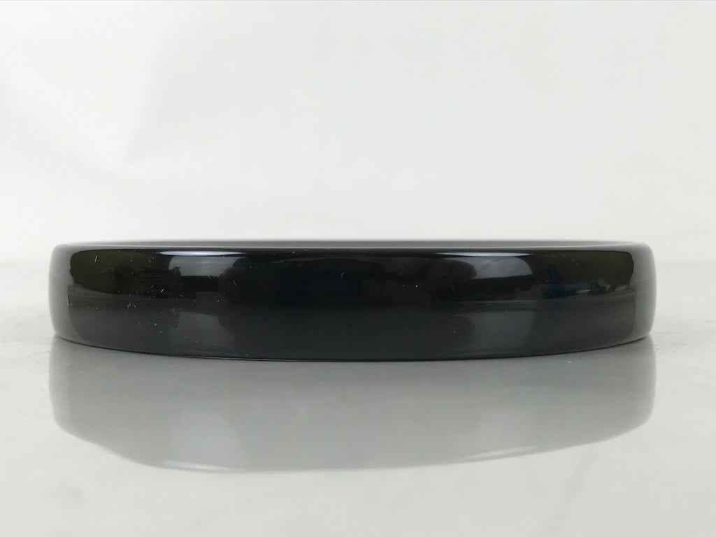 Japanese Lacquer Wooden Snack Plate Vtg Honjo-Nuri Black Tea Ceremony LWB109