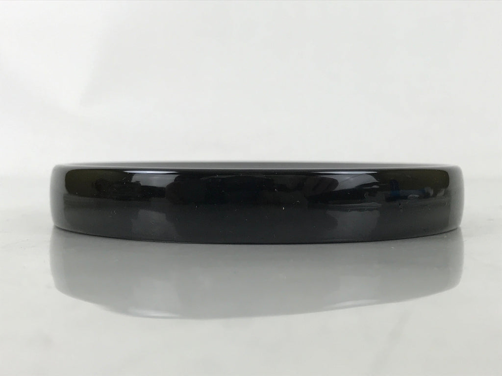 Japanese Lacquer Wooden Snack Plate Vtg Honjo-Nuri Black Tea Ceremony LWB109