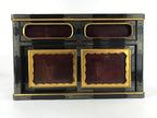 Japanese Lacquered Buddhist Altar Base Table Stand Drawers Gold Black BA41