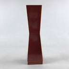Japanese Lacquered Flower Vase Shunkei-Nuri Hida Metal Brown Vtg LWB57