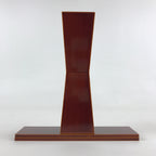 Japanese Lacquered Flower Vase Shunkei-Nuri Hida Metal Brown Vtg LWB57