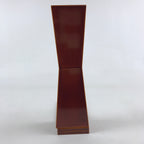 Japanese Lacquered Flower Vase Shunkei-Nuri Hida Metal Brown Vtg LWB57