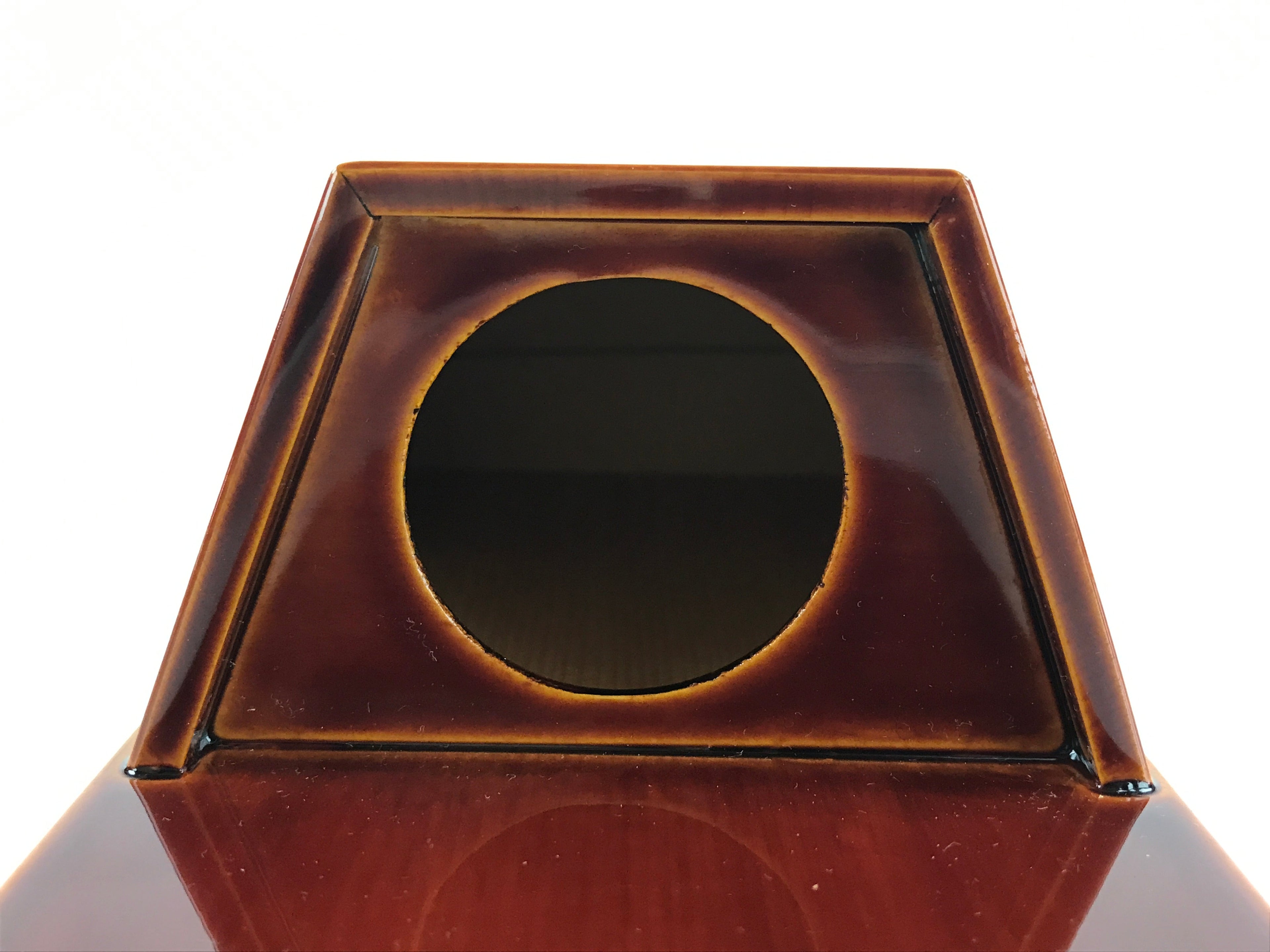 Japanese Lacquered Hida Shunkei-Nuri Flower Vase Kabin Ikebana Arrangement PX681