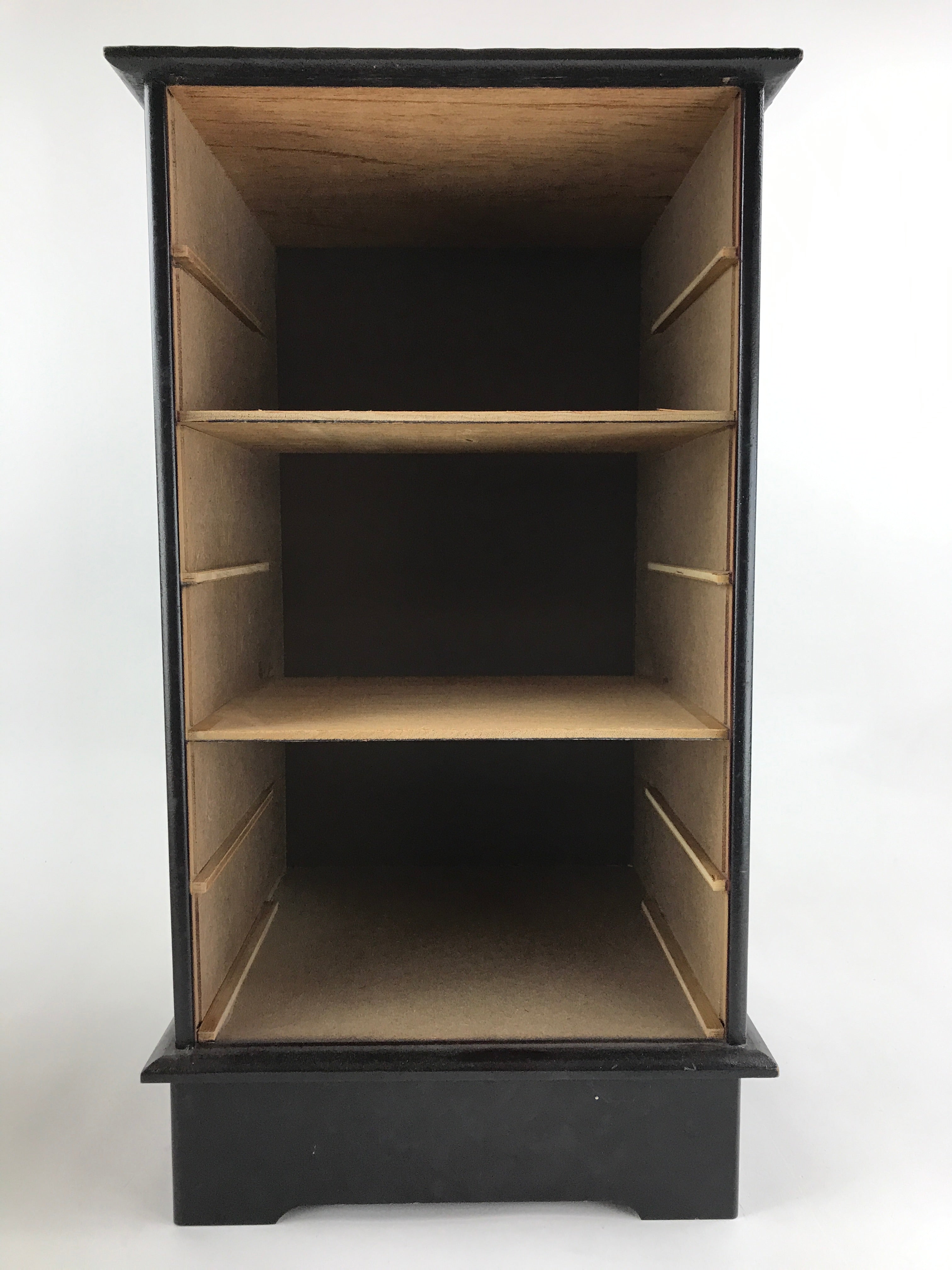 Japanese Lacquered Kamakurabori Wooden Sewing Box Vtg Haribako Tansu T345