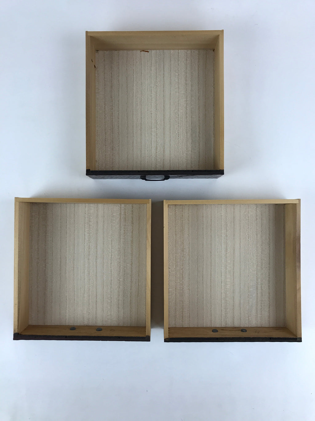 Japanese Lacquered Kamakurabori Wooden Sewing Box Vtg Haribako Tansu T345