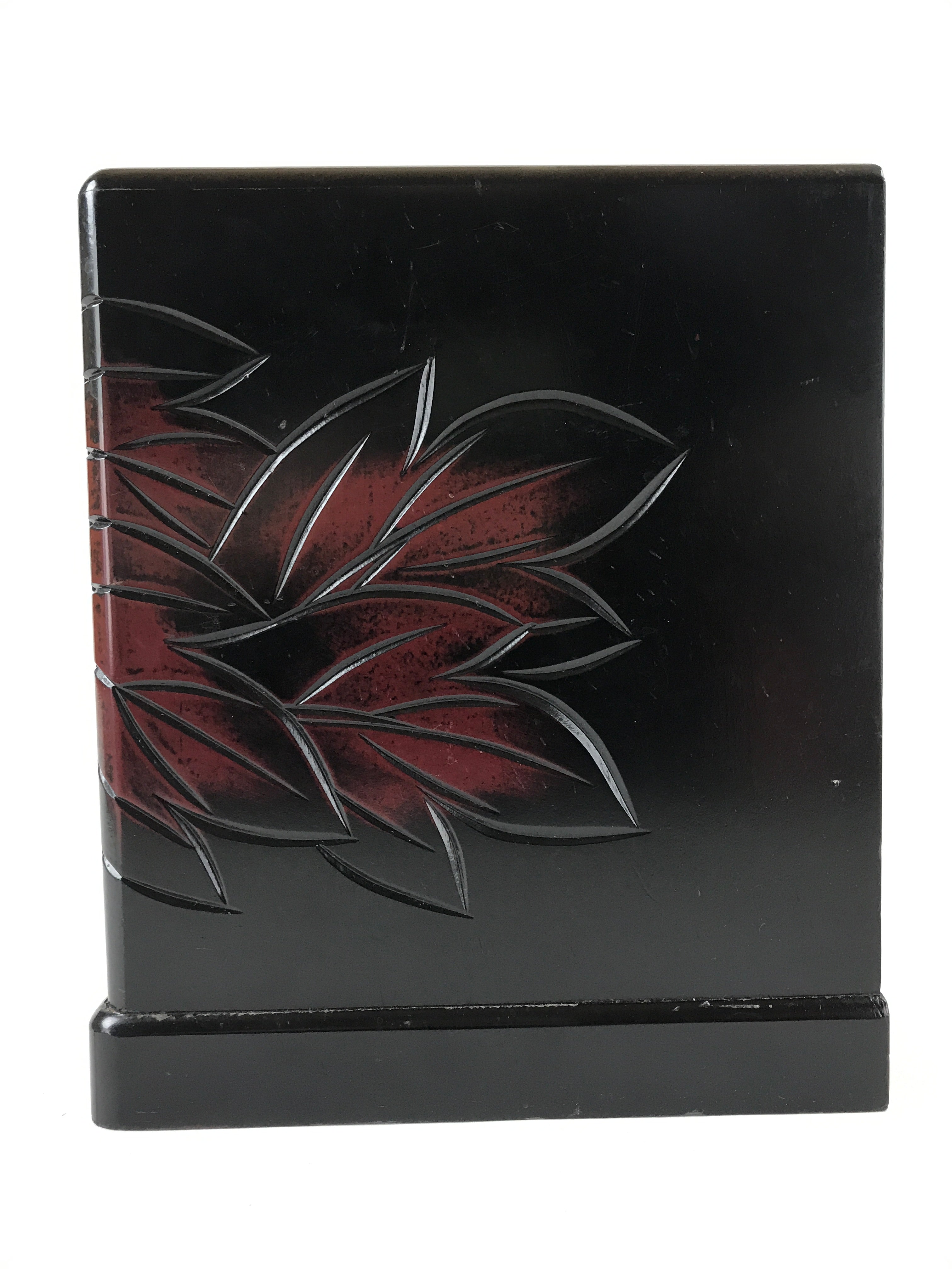 Japanese Lacquered Kamakurabori Wooden Sewing Box Vtg Haribako Tansu T353