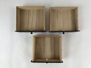 Japanese Lacquered Kamakurabori Wooden Sewing Box Vtg Haribako Tansu T364