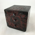 Japanese Lacquered Kamakurabori Wooden Sewing Box Vtg Haribako Tansu T364