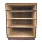 Japanese Lacquered Kamakurabori Wooden Tansu Chest Vtg Haribako Red Black T395