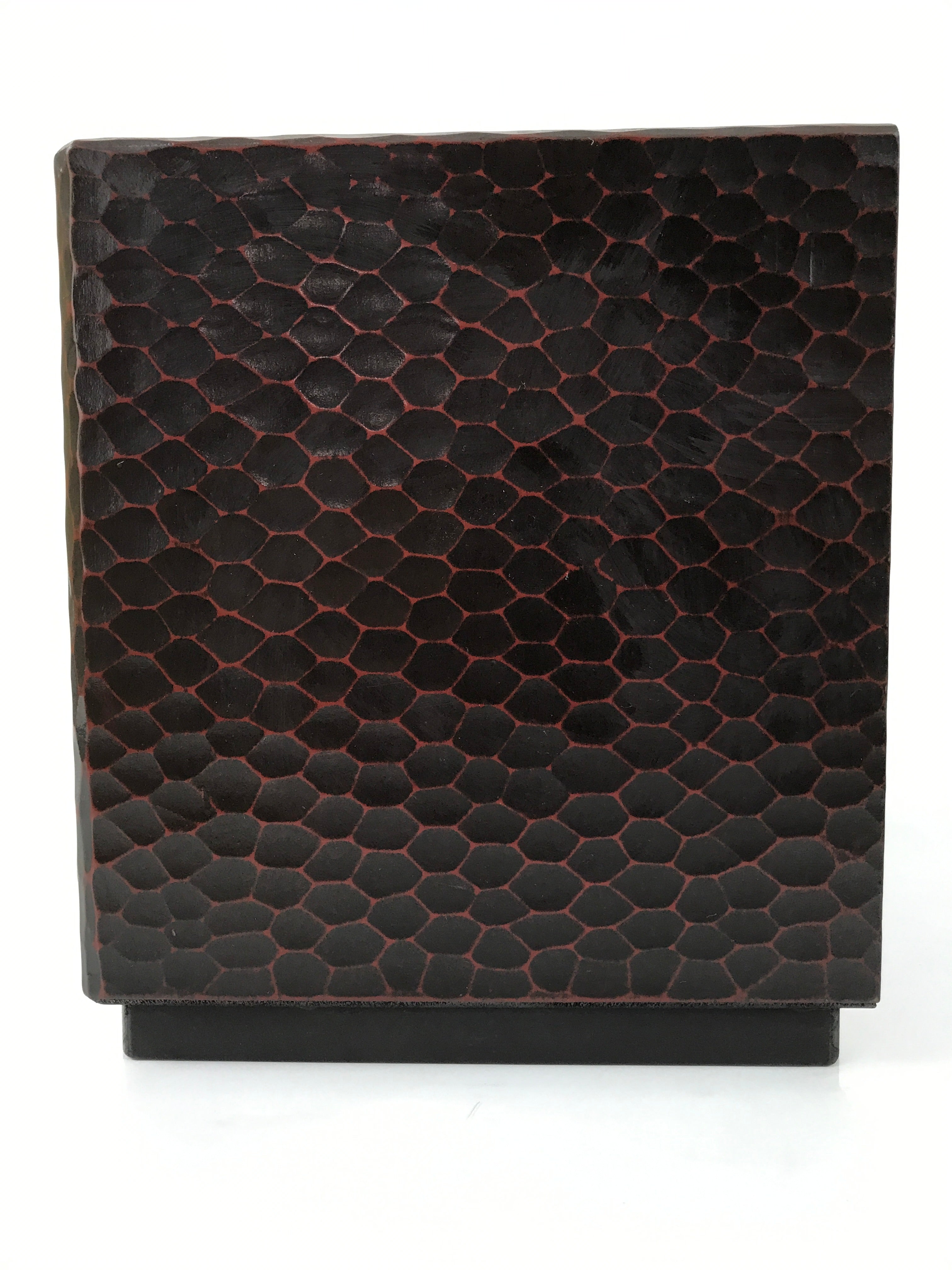 Japanese Lacquered Kamakurabori Wooden Tansu Chest Vtg Haribako Red Black T412