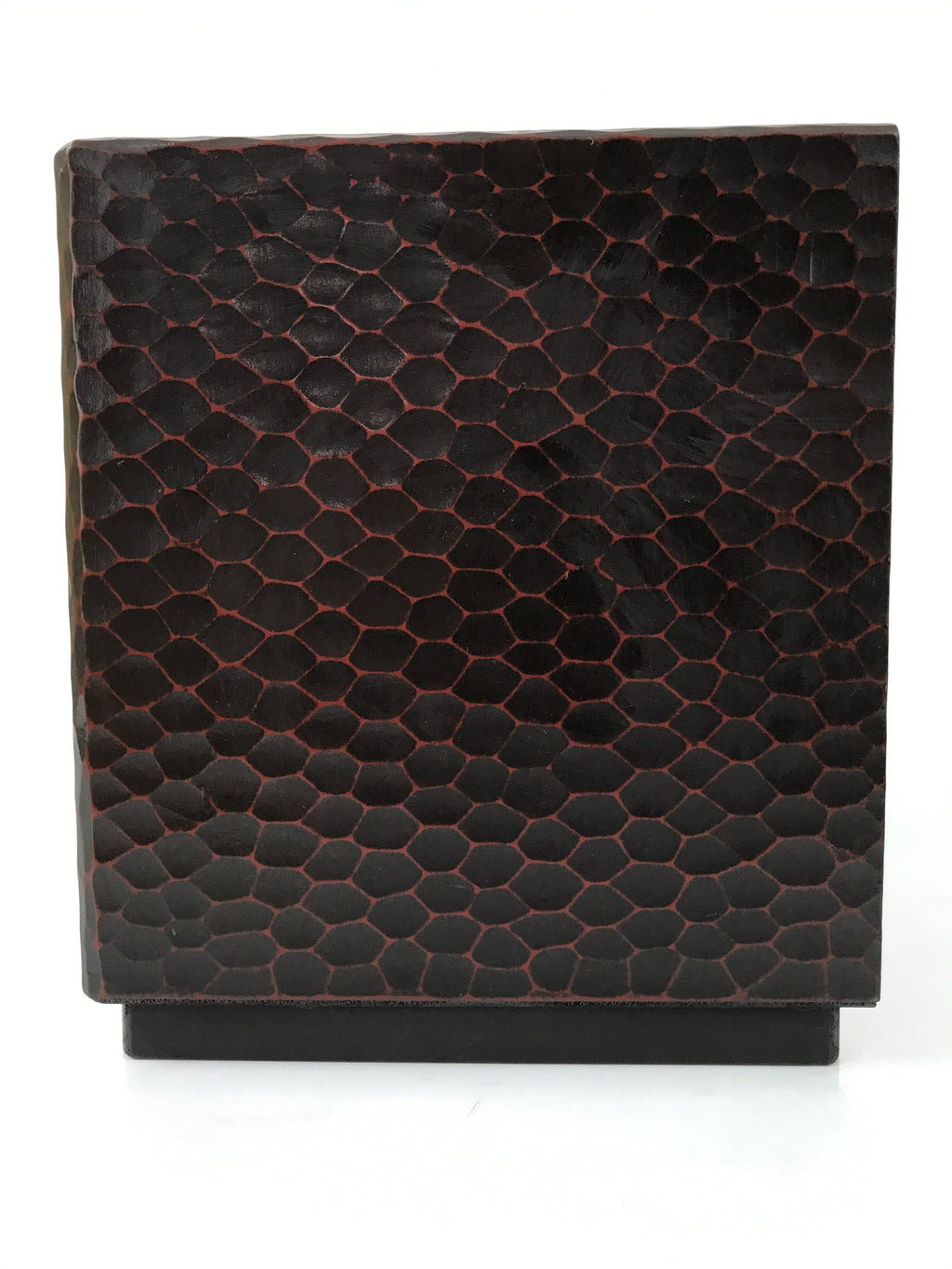Japanese Lacquered Kamakurabori Wooden Tansu Chest Vtg Haribako Red Black T412