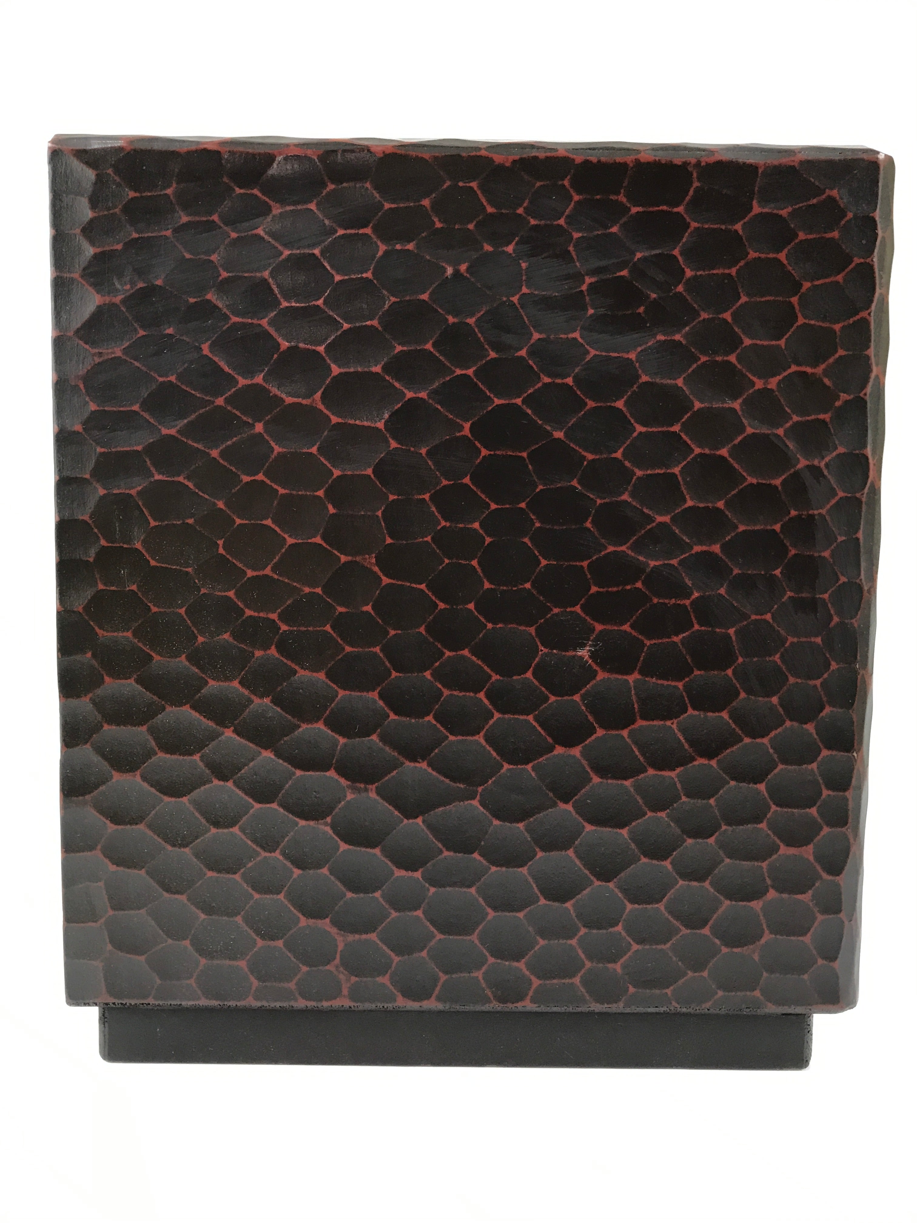 Japanese Lacquered Kamakurabori Wooden Tansu Chest Vtg Haribako Red Black T412