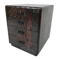 Japanese Lacquered Kamakurabori Wooden Tansu Chest Vtg Haribako Red Black T412