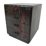 Japanese Lacquered Kamakurabori Wooden Tansu Chest Vtg Haribako Red Black T412