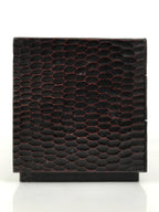 Japanese Lacquered Kamakurabori Wooden Tansu Chest Vtg Haribako Red Black T419