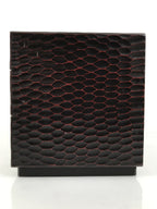 Japanese Lacquered Kamakurabori Wooden Tansu Chest Vtg Haribako Red Black T419