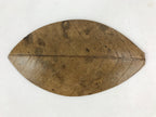 Japanese Lacquered Leaf Magnolia Sushi Plate Vtg Sweets Brown Red 5pc Set LWB58