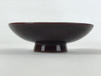 Japanese Lacquered Makie Sake Cup Sakazuki Vtg Guinomi Brown Gold Plants G101