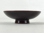 Japanese Lacquered Makie Sake Cup Sakazuki Vtg Guinomi Brown Gold Plants G101