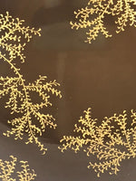 Japanese Lacquered Makie Sake Cup Sakazuki Vtg Guinomi Brown Gold Plants G102