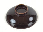 Japanese Lacquered Makie Sake Cup Sakazuki Vtg Guinomi Brown Gold Plants G102