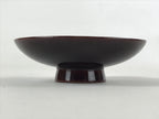 Japanese Lacquered Makie Sake Cup Sakazuki Vtg Guinomi Brown Gold Plants G102