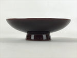 Japanese Lacquered Makie Sake Cup Sakazuki Vtg Guinomi Brown Gold Plants G102