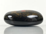 Japanese Lacquered Stone Paperweight Vtg Okimono Decor Goldfish Kingyo JK904