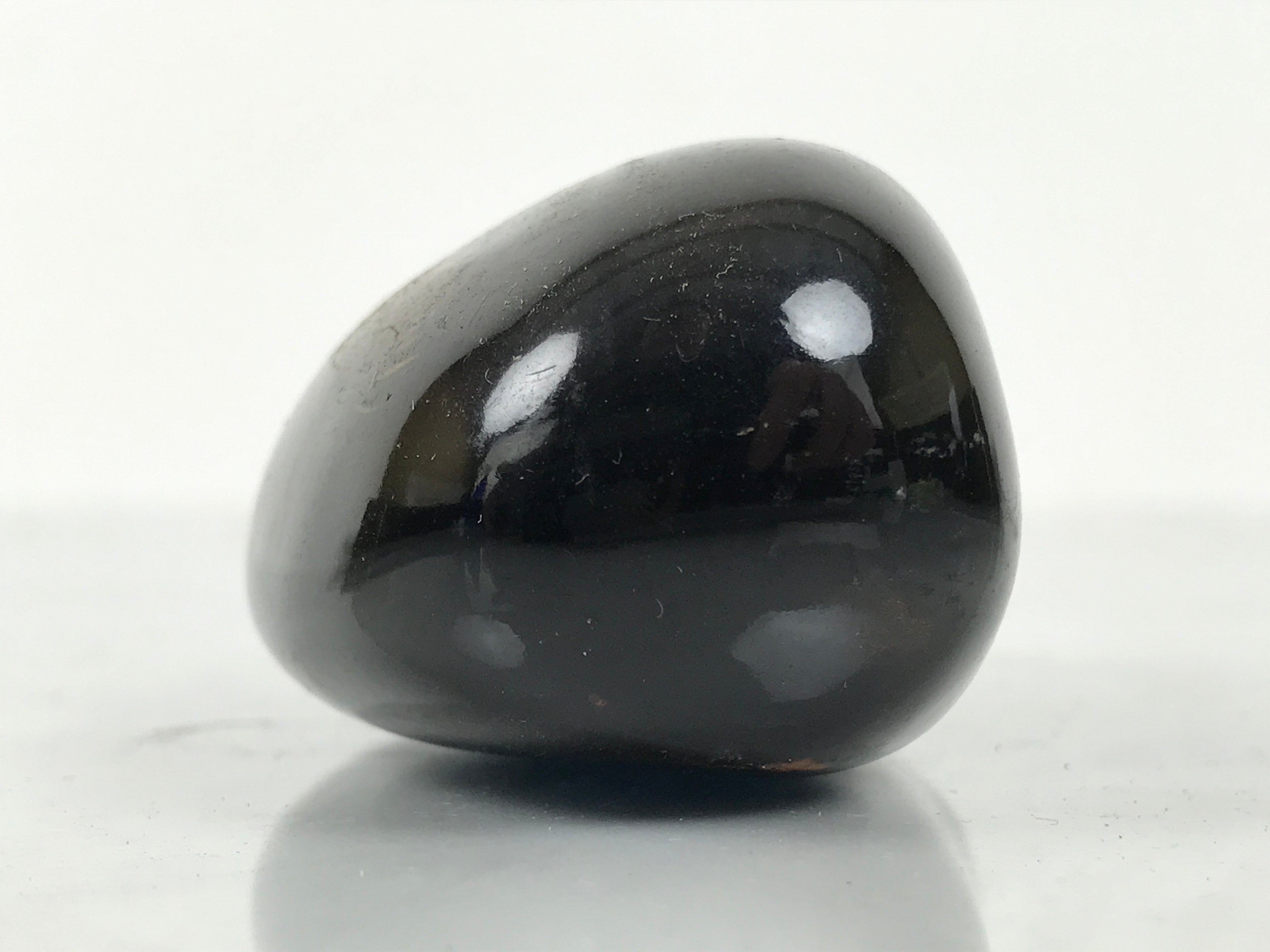 Japanese Lacquered Stone Paperweight Vtg Okimono Decor Goldfish Kingyo JK904