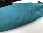 Japanese Lacquered Umbrella Parasol Vtg Wagasa Maigasa Geisha Paper Blue JK763