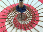 Japanese Lacquered Umbrella Parasol Vtg Wagasa Maigasa Geisha Paper Red JK746