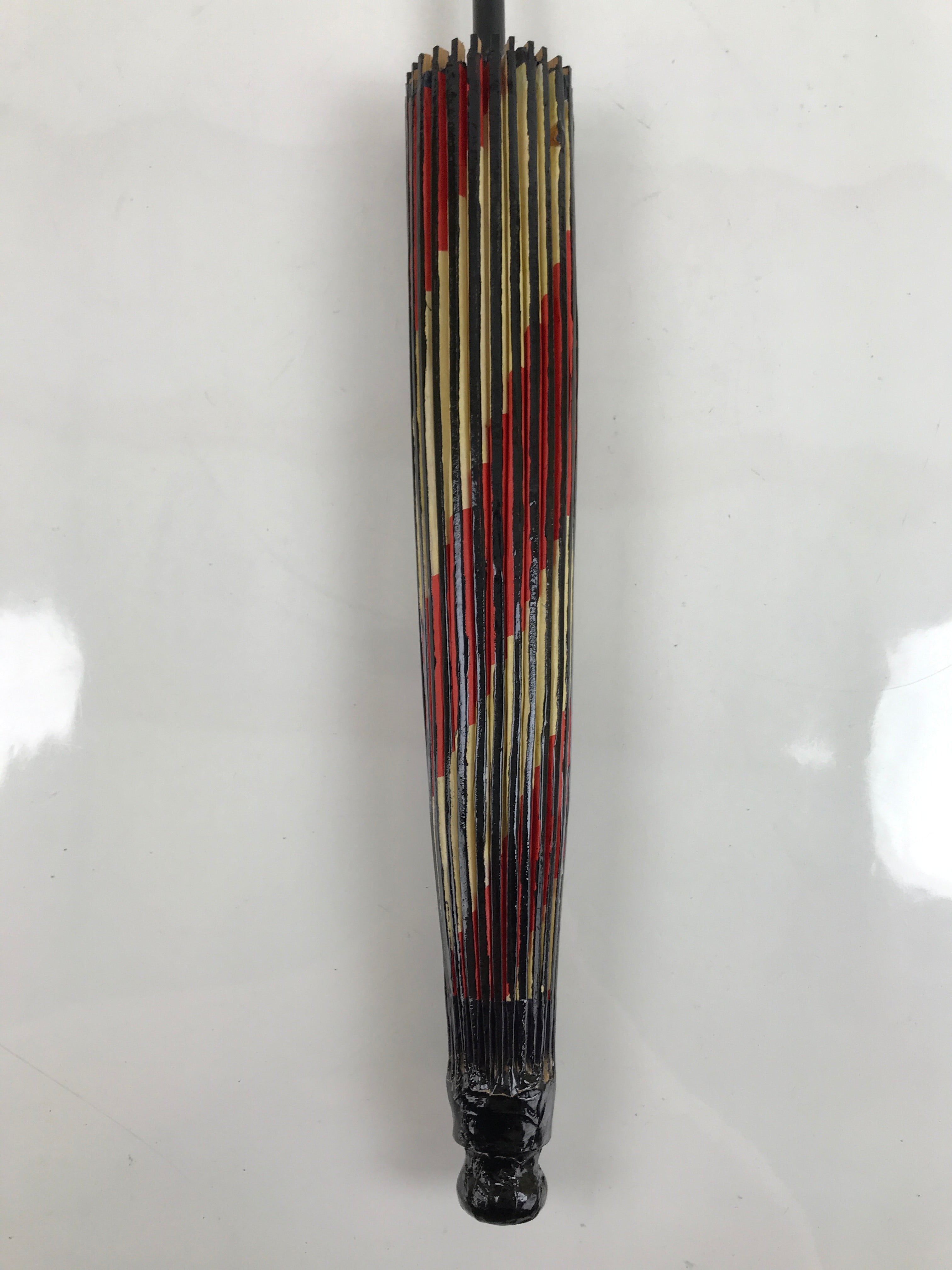 Japanese Lacquered Umbrella Parasol Vtg Wagasa Maigasa Geisha Paper Red JK746
