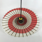 Japanese Lacquered Umbrella Parasol Vtg Wagasa Maigasa Geisha Paper Red JK765