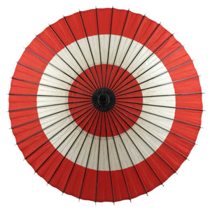 Japanese Lacquered Umbrella Parasol Vtg Wagasa Maigasa Geisha Paper Red JK779