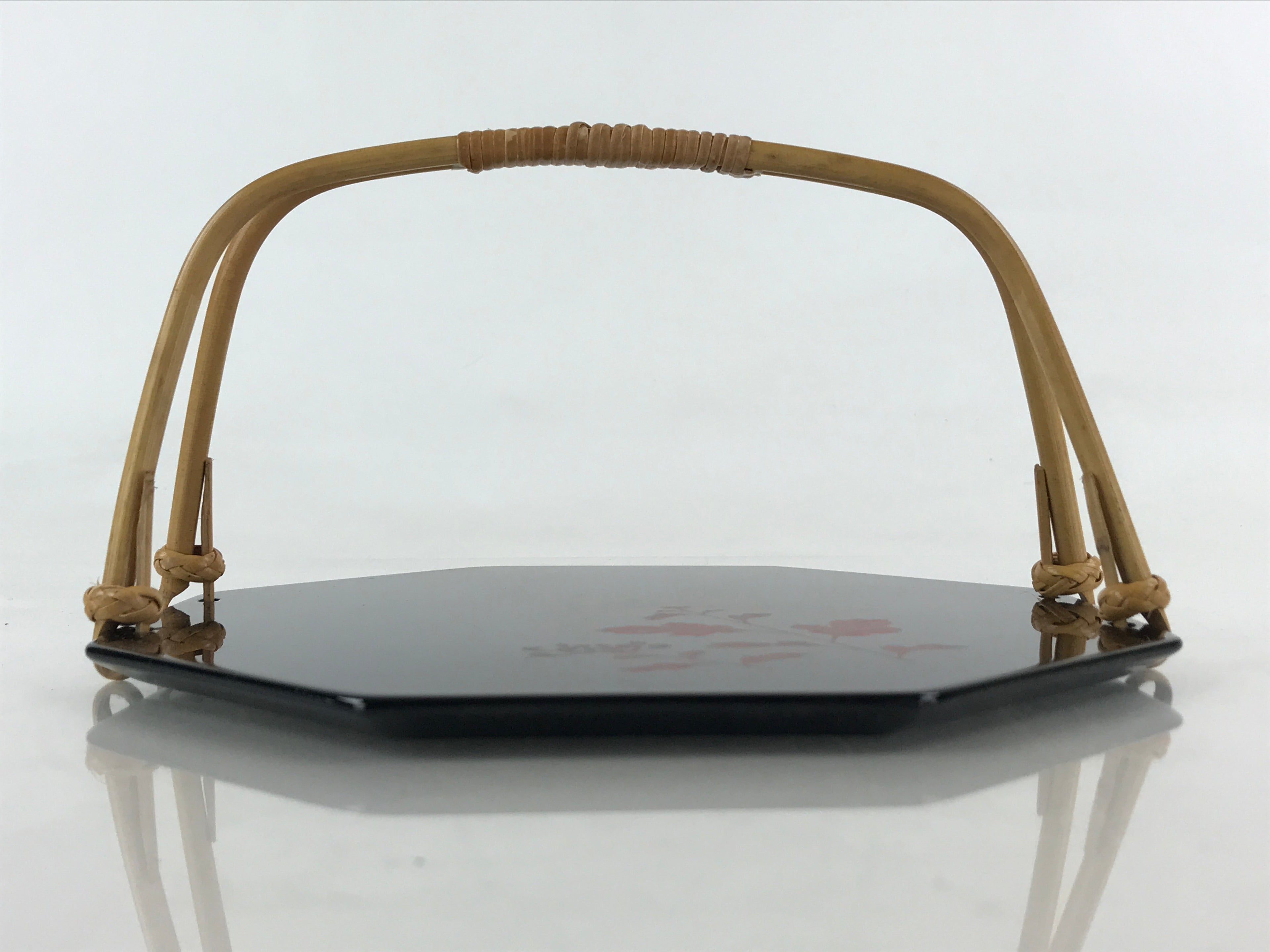 Japanese Lacquered Wajima-Nuri Kaiseki-Bon Tray Kashiki Makie Chrysanthemum PX68