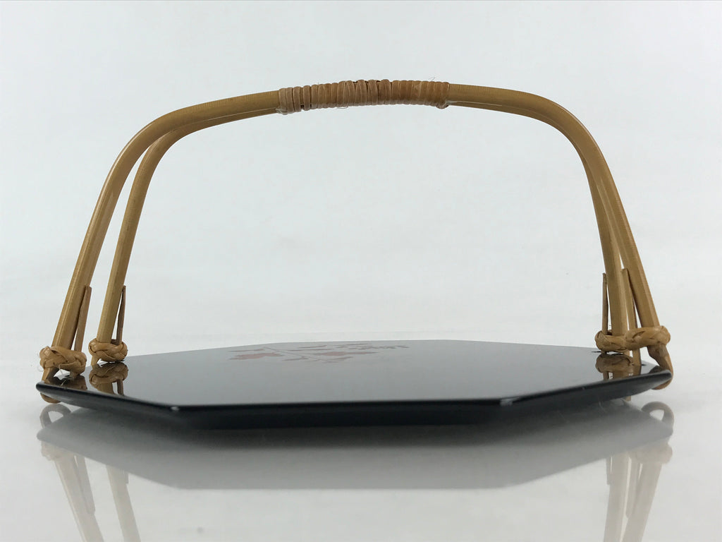 Japanese Lacquered Wajima-Nuri Kaiseki-Bon Tray Kashiki Makie Chrysanthemum PX68