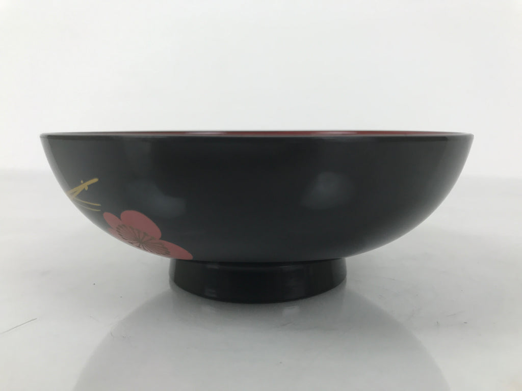 Japanese Lacquered Wood Bowl Nimonowan Vtg Makie Pine Needle Plum Blossom LB167