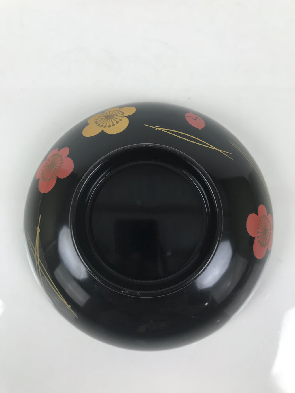 Japanese Lacquered Wood Bowl Nimonowan Vtg Makie Pine Needle Plum Blossom LB168