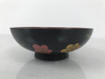 Japanese Lacquered Wood Bowl Nimonowan Vtg Makie Pine Needle Plum Blossom LB169