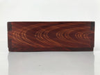 Japanese Lacquered Wood Box Vtg Square Bento Box Dark Brown L256