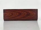 Japanese Lacquered Wood Box Vtg Square Bento Box Dark Brown L256