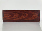 Japanese Lacquered Wood Box Vtg Square Bento Box Dark Brown L256