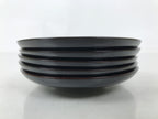 Japanese Lacquered Wood Drink Saucer Chataku Coaster 5pc Black Butterfly L536