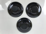 Japanese Lacquered Wood Drink Saucer Chataku Coaster 5pc Black Butterfly L536