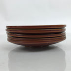 Japanese Lacquered Wood Drink Saucer Vtg Chataku Coaster 5pc Shunkei Nuri L335